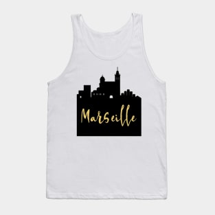 MARSEILLE FRANCE DESIGNER SILHOUETTE SKYLINE ART Tank Top